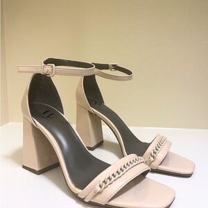 Worthington Beige Ankle Strap Heels